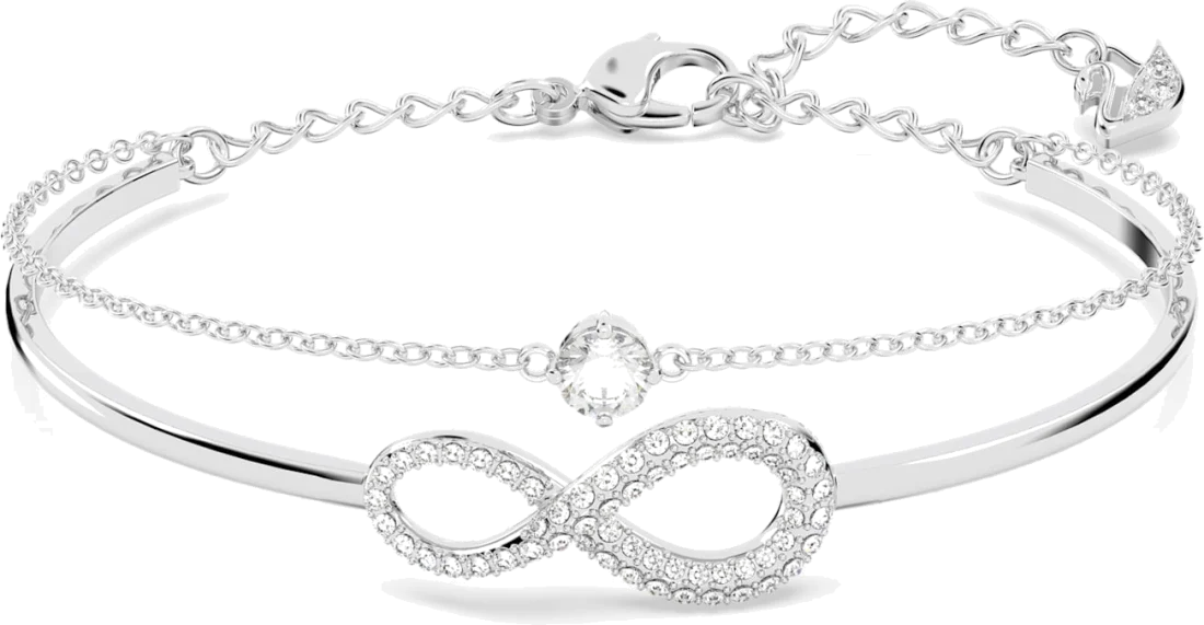 Bracelet Jonc Swarovski Infinity 5520584 en Métal Rhodié Argent pour Femme