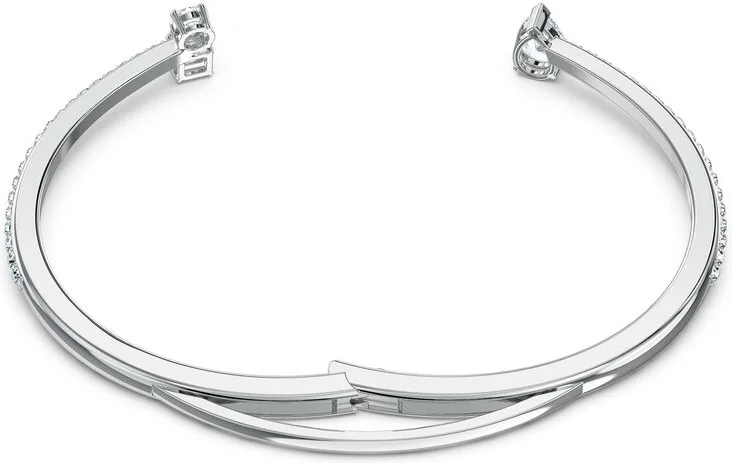 Bracelet manchette Swarovski Attract Blanc Rhodié - Réf. 5556912 - Pour femme vue 3