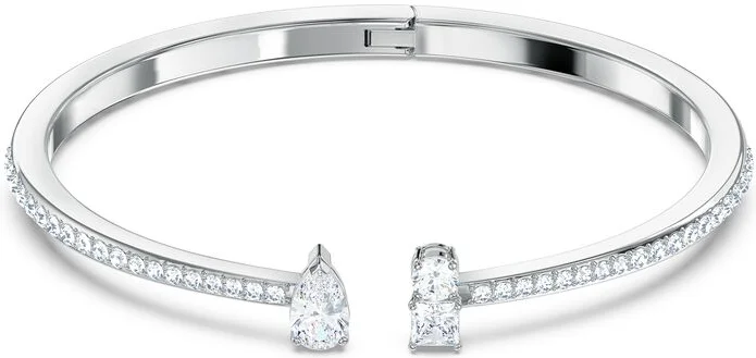 Bracelet manchette Swarovski Attract Blanc Rhodié - Réf. 5556912 - Pour femme