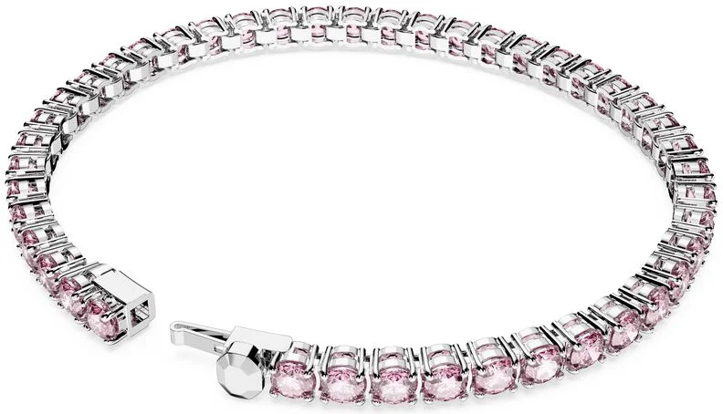Bracelet Swarovski Tennis Matrix Rond Rose Plaqué Rhodium vue 4