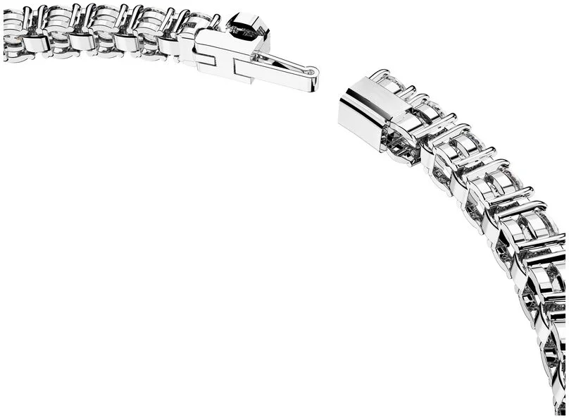 Bracelet Swarovski Tennis Matrix Coupe ronde Blanc Rhodié vue 3