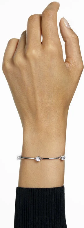 Bracelet Jonc Swarovski Constella Taille ronde Plaqué Rhodium Blanc vue 4