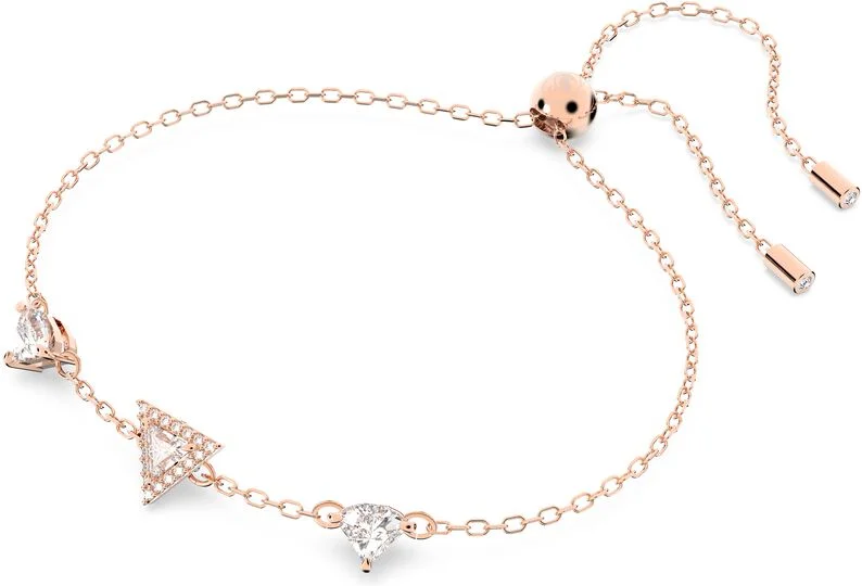 Bracelet Swarovski Ortyx 5643737 en métal plaqué or rose avec cristaux triangle blancs - Pour femme vue 2