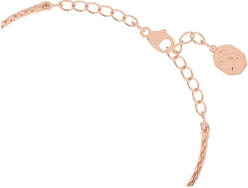 Bracelet Jonc Swarovski Signum Cygne Blanc Plaqué or rose vue 3