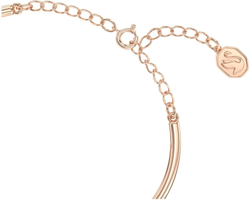 Bracelet Swarovski Volta Noeud Blanc Plaqué or rose vue 3