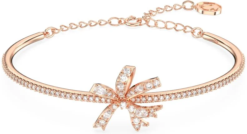 Bracelet Swarovski Volta Noeud Blanc Plaqué or rose