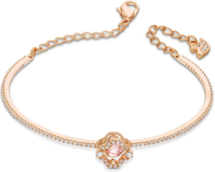 Bracelet Jonc Swarovski Sparkling Dance Rose - Réf. 5516476 - Plaqué or rose pour Femme vue 2