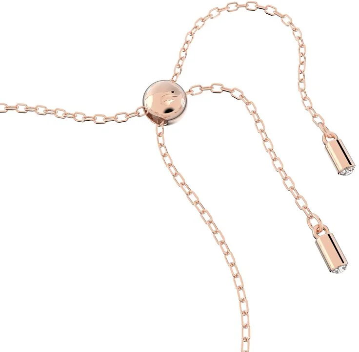 Bracelet Swarovski creux Plaqué or rose vue 3