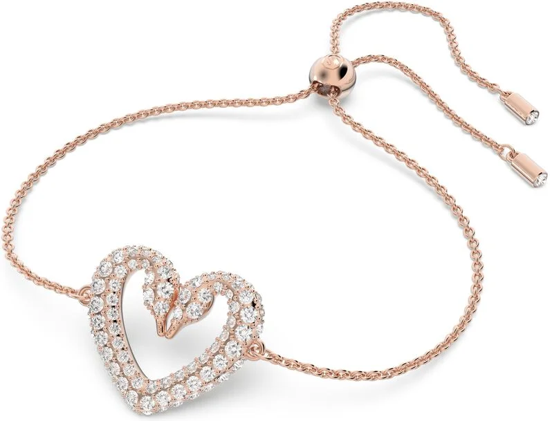 Bracelet Swarovski Una Coeur Petit Blanc Plaqué or rose - Réf. 5628658 - Pour Femme vue 2