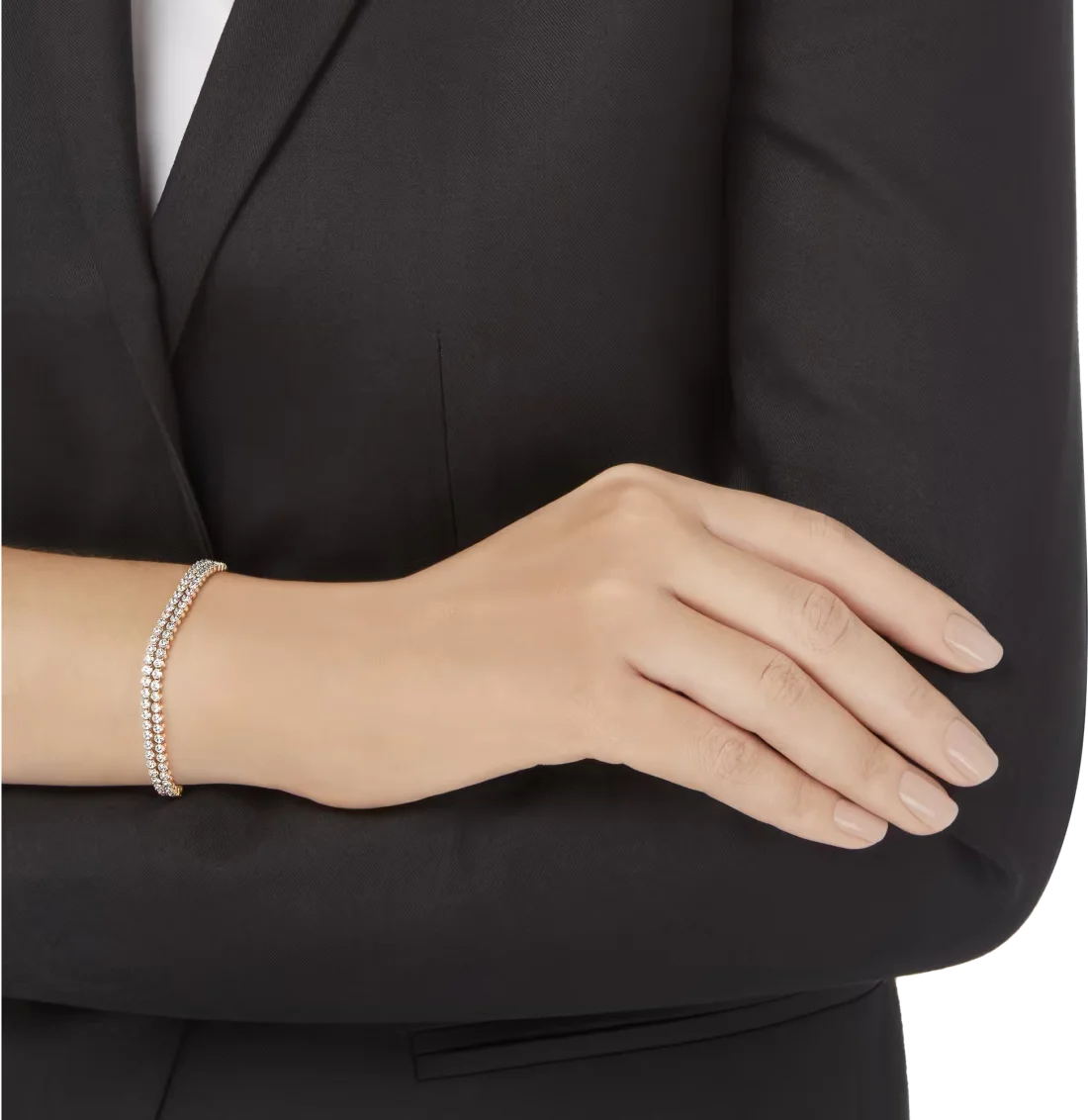 Bracelet Swarovski Subtile 5224182 en métal plaqué or rose pour femme vue 4