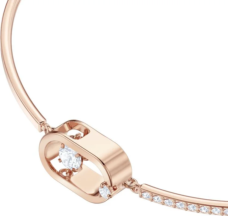 Bracelet Swarovski North 5472382 en plaqué or rose avec cristaux blancs pour femme vue 3