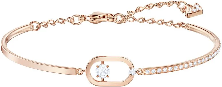 Bracelet Swarovski North 5472382 en plaqué or rose avec cristaux blancs pour femme