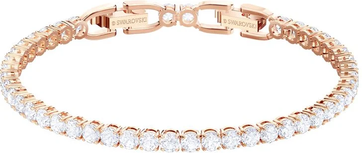 Bracelet Swarovski Tennis Deluxe 5464948 pour Femme, Métal Plaqué Or Rose