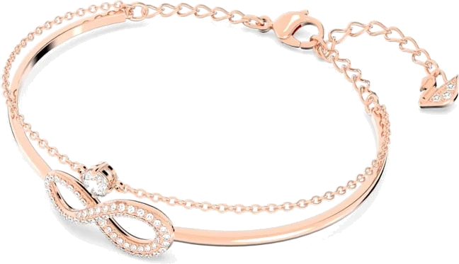 Bracelet Swarovski Infinity pour Femme, Plaqué Or Rose avec Cristaux Blancs - Réf. 5518871 vue 2