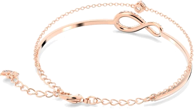 Bracelet Swarovski Infinity pour Femme, Plaqué Or Rose avec Cristaux Blancs - Réf. 5518871 vue 4