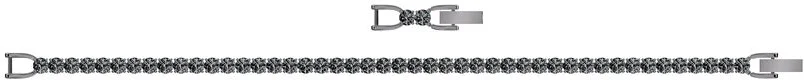 Bracelet Swarovski Tennis Deluxe 5514655 en métal plaqué ruthénium gris, unisexe vue 2