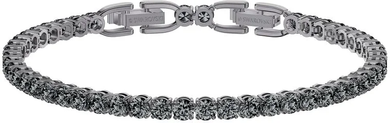Bracelet Swarovski Tennis Deluxe 5514655 en métal plaqué ruthénium gris, unisexe