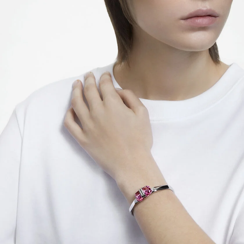 Bracelet Jonc Swarovski Lucent Magnétique Rose Acier inoxydable vue 3