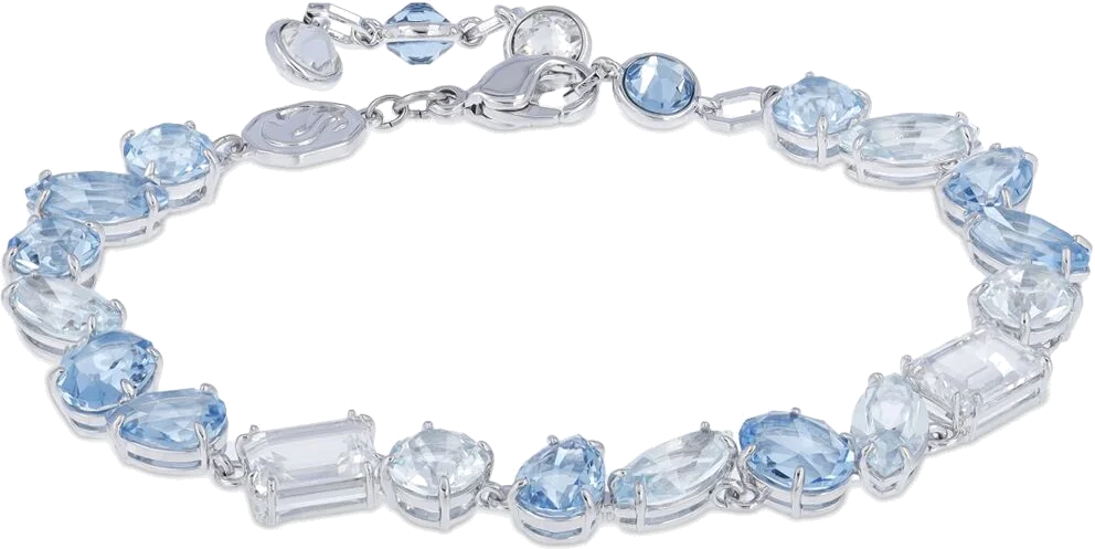 Bracelet Swarovski Gema 109172 - Bleu et blanc, métal rhodié pour femme vue 2