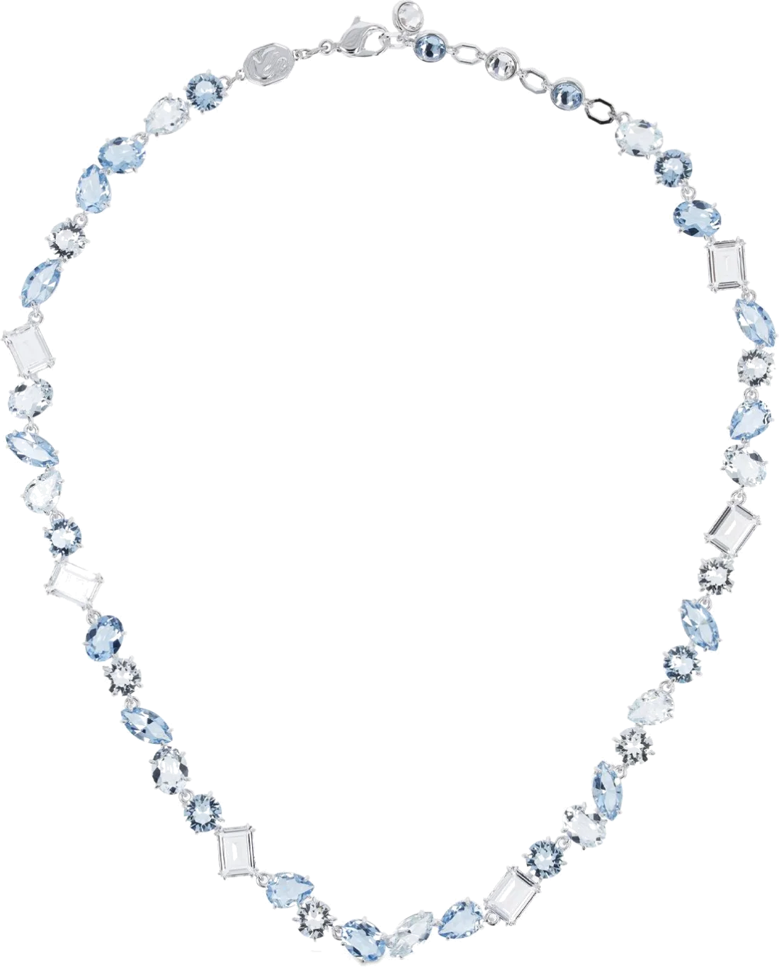 Collier Swarovski Gema 109173 - Bleu et blanc, métal rhodié pour femme vue 2