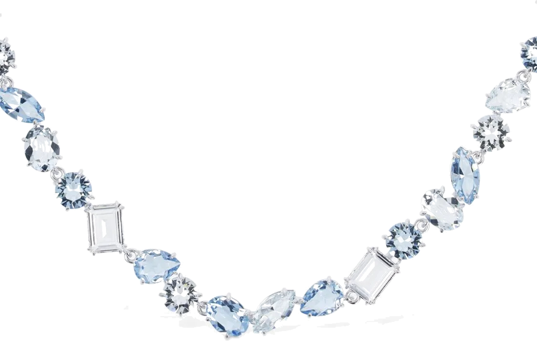 Collier Swarovski Gema 109173 - Bleu et blanc, métal rhodié pour femme