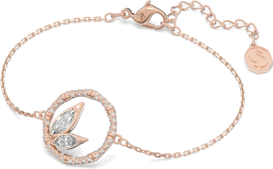 Bracelet Swarovski Dellium 5645376 en métal plaqué or rose avec cristaux, pour femme vue 2