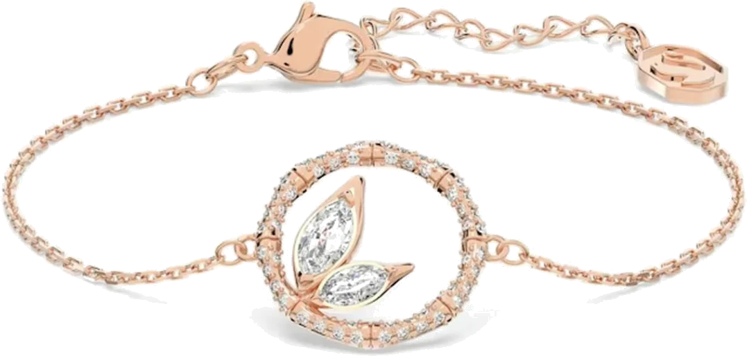 Bracelet Swarovski Dellium 5645376 en métal plaqué or rose avec cristaux, pour femme