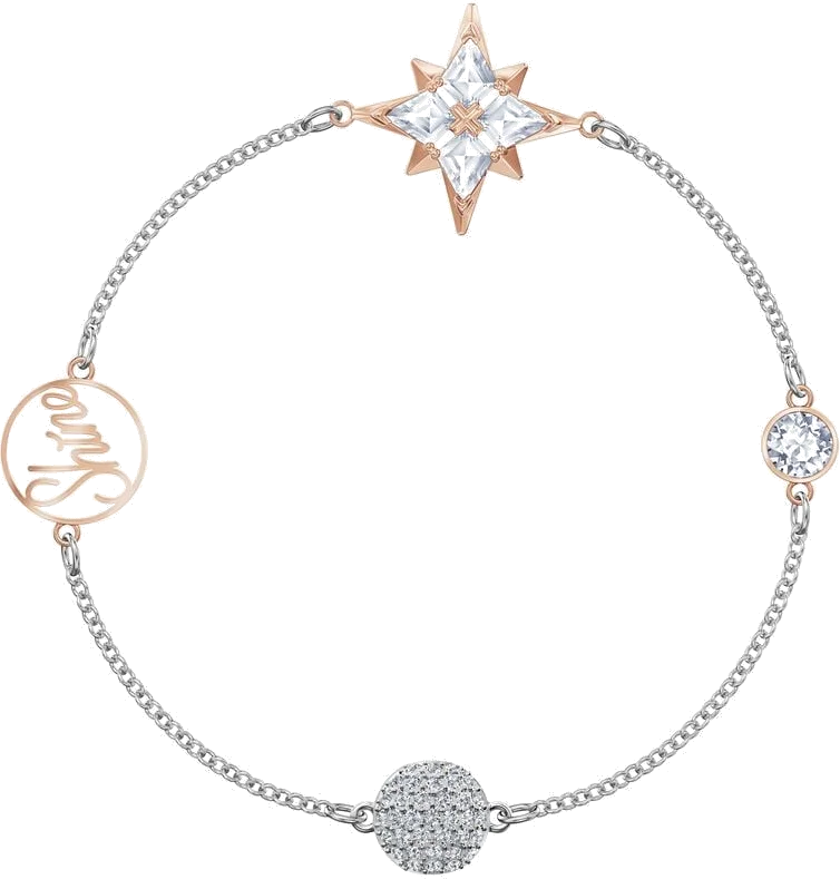 Bracelet Swarovski 5494886 Remix étoile multicolore en métal plaqué or rose pour femme vue 2