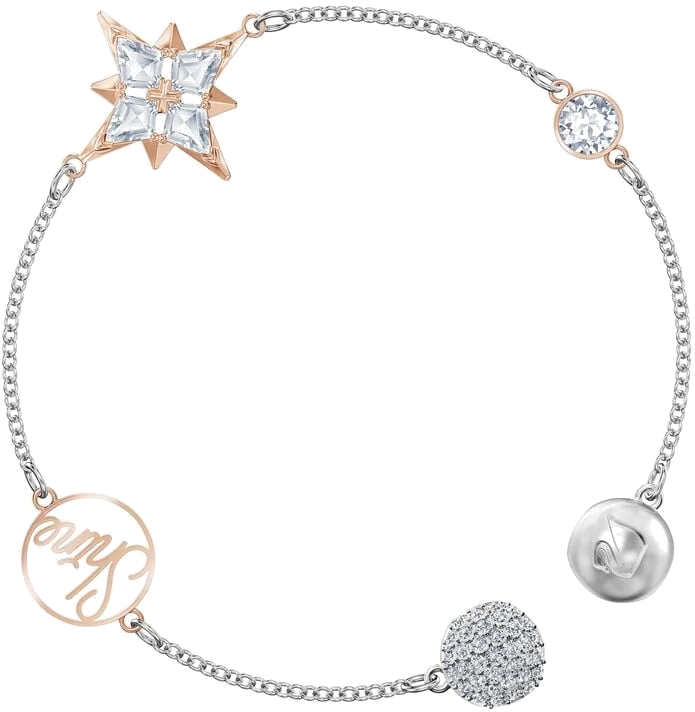 Bracelet Swarovski 5494886 Remix étoile multicolore en métal plaqué or rose pour femme vue 3