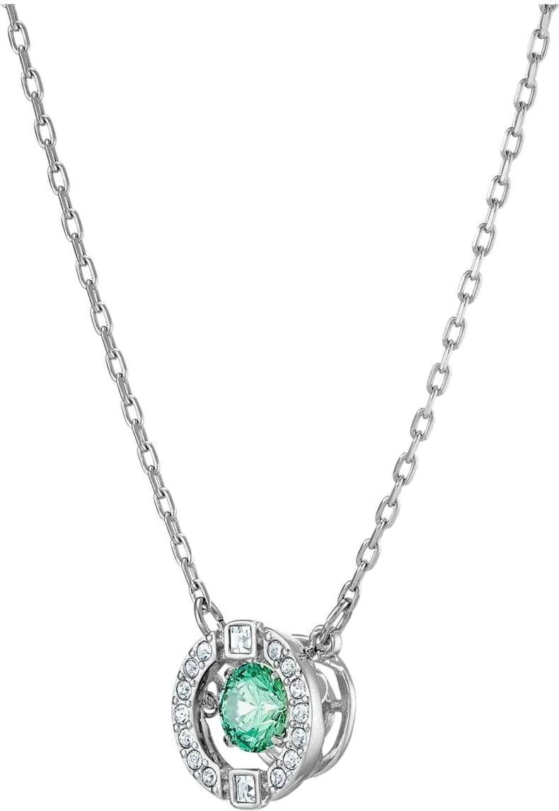Collier Swarovski Sparkling Dance 5496308 pour Femme - Vert et Métal Rhodié vue 2