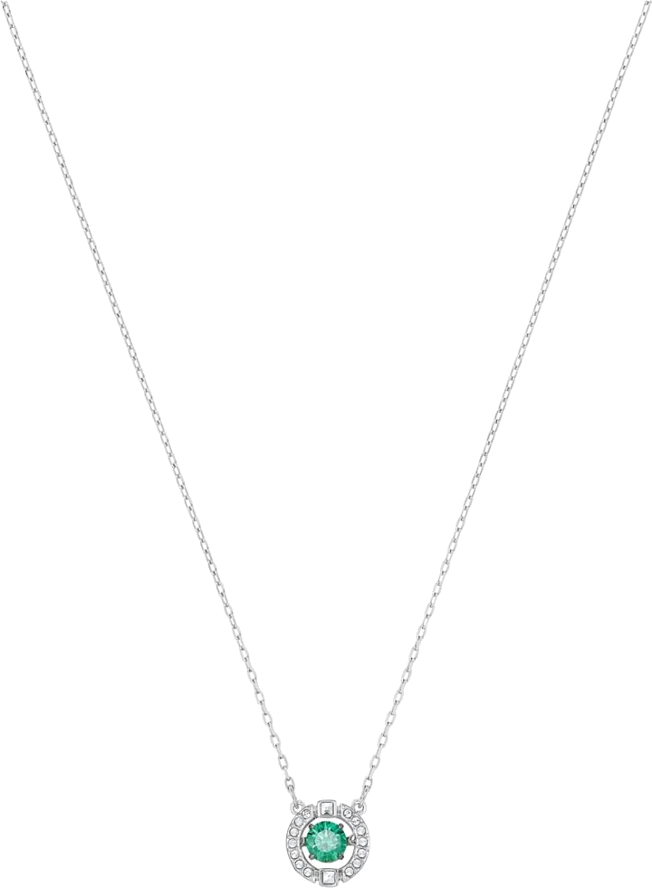 Collier Swarovski Sparkling Dance 5496308 pour Femme - Vert et Métal Rhodié