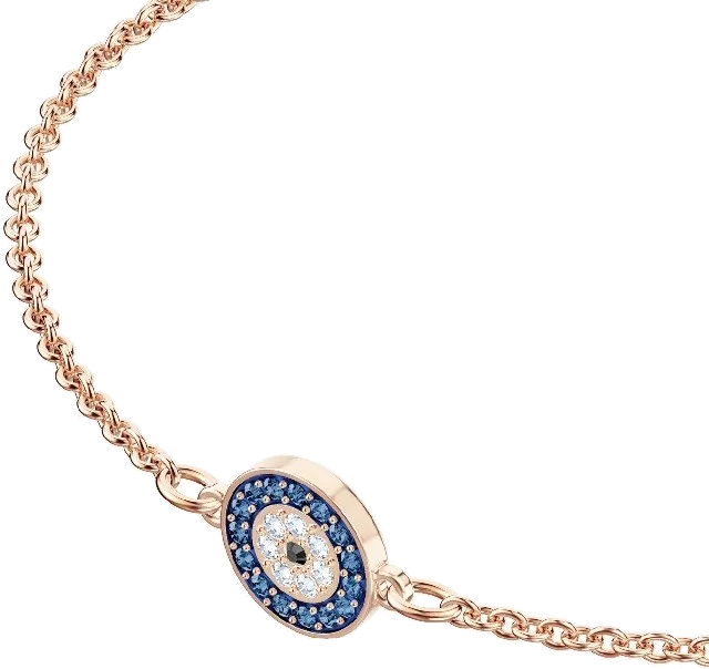Bracelet Swarovski Luckily 5468924 pour Femme en métal or rose et cristaux bleus multicolore vue 2
