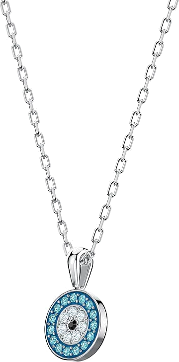 Collier Swarovski Luckily 5468918 pour femme, pendentif bleu zirconium sur chaîne métal rhodié 38 cm vue 2