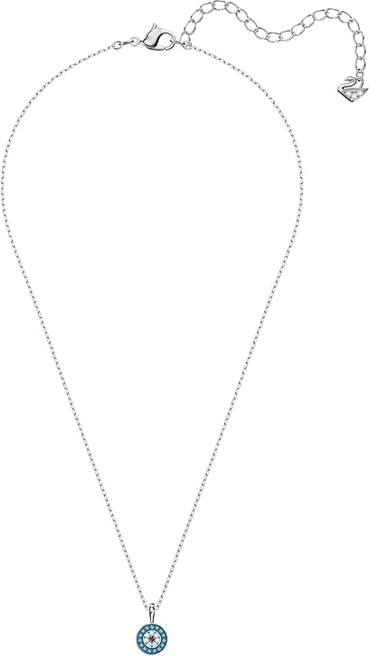 Collier Swarovski Luckily 5468918 pour femme, pendentif bleu zirconium sur chaîne métal rhodié 38 cm vue 3