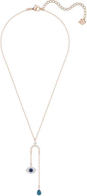 Collier Swarovski Duo Symbolica Evil Eye 5425861 en métal plaqué or rose pour femme vue 2