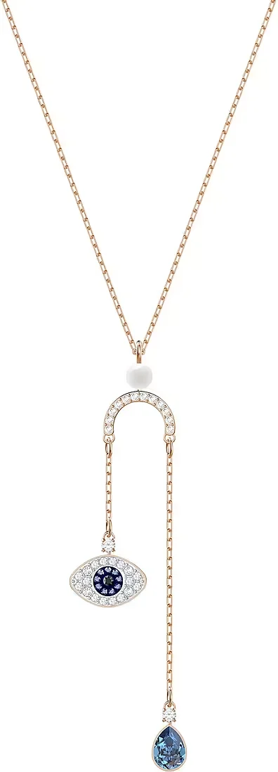 Collier Swarovski Duo Symbolica Evil Eye 5425861 en métal plaqué or rose pour femme