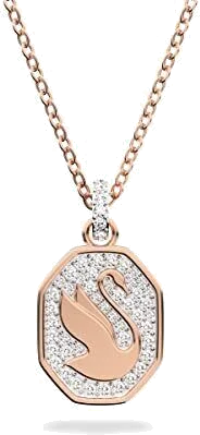 Collier Swarovski Signum 5621106 pour Femme en or rose plaqué et cristaux blancs