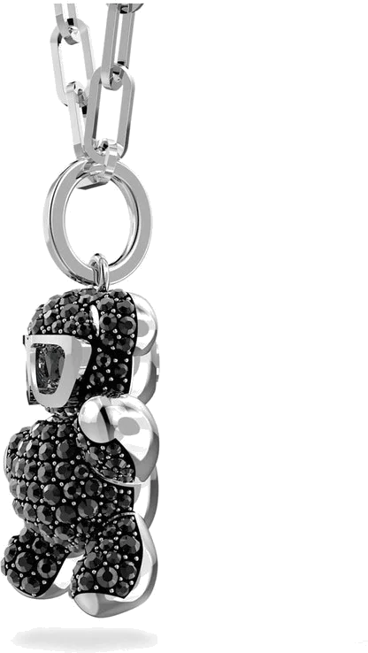 Collier Swarovski Unisexe Pendentif Ours en Cristal Noir Rhodié - Réf. 5599282 vue 2
