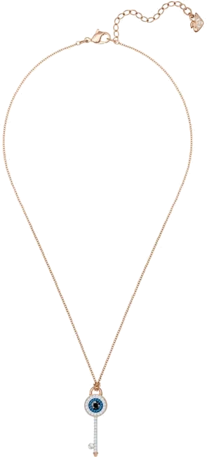 Collier Swarovski Symbolica Evil Eye 5437517 en métal plaqué or rose avec cristaux pour femme vue 2