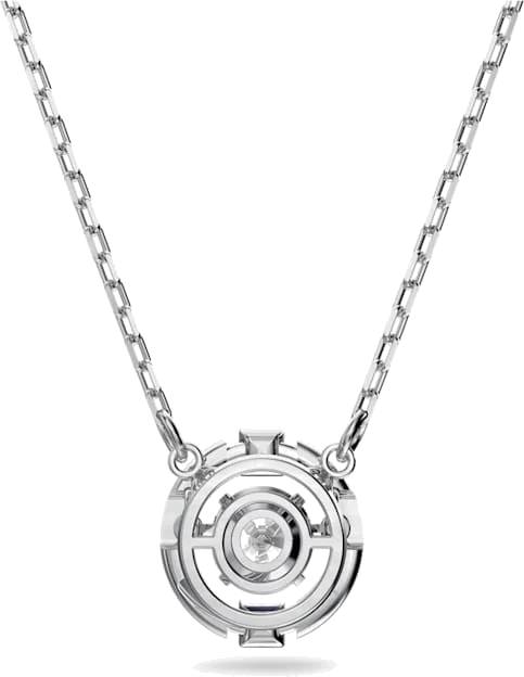 Collier Swarovski Sparkling Dance Round 5286137 en métal rhodié et cristaux blancs pour femme vue 4