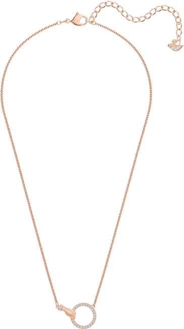 Collier Swarovski Symbolica 5489573 pour Femme en Métal Plaqué Or Rose et Cristaux Blancs vue 2