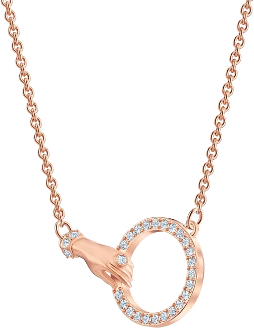 Collier Swarovski Symbolica 5489573 pour Femme en Métal Plaqué Or Rose et Cristaux Blancs vue 3