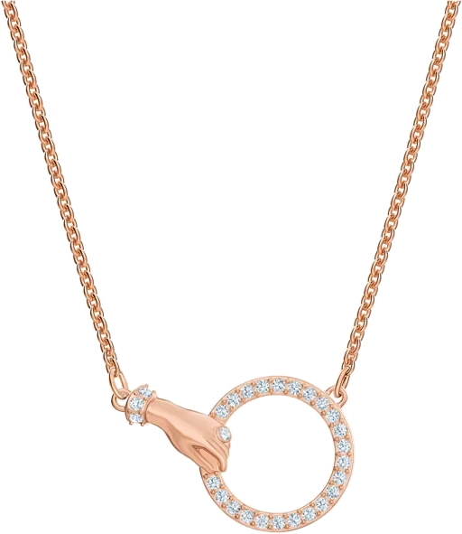 Collier Swarovski Symbolica 5489573 pour Femme en Métal Plaqué Or Rose et Cristaux Blancs