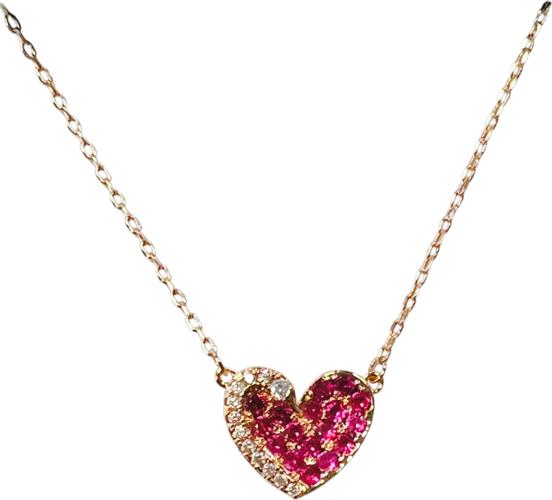Collier Swarovski 5468486 pour Femme en Métal Plaqué Or Rose avec Cœur et Cristaux vue 2