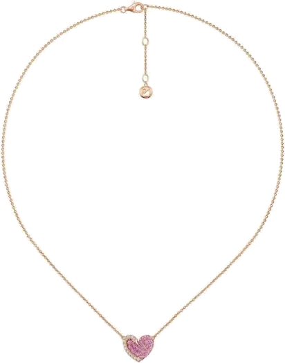 Collier Swarovski 5468486 pour Femme en Métal Plaqué Or Rose avec Cœur et Cristaux