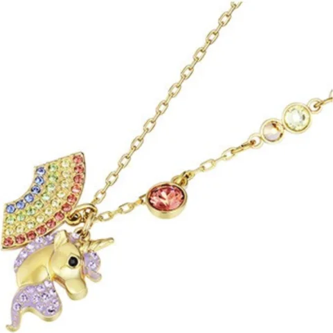 Collier Swarovski Licorne Arc-en-Ciel plaqué or jaune 5468314 pour Femme vue 2