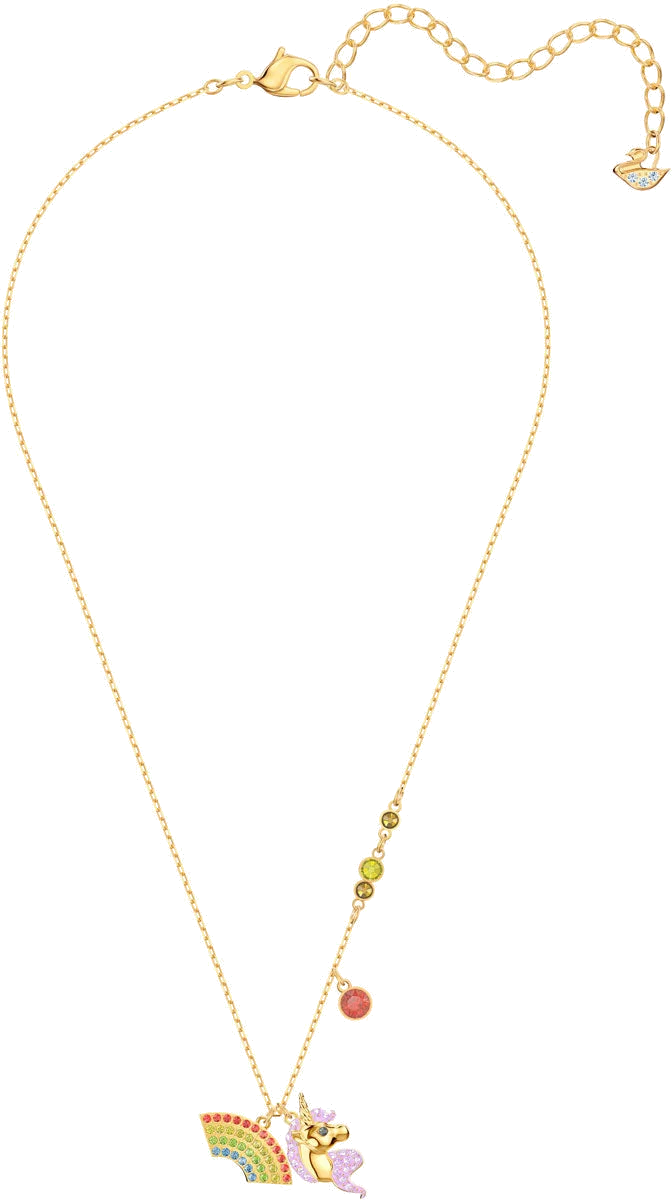 Collier Swarovski Licorne Arc-en-Ciel plaqué or jaune 5468314 pour Femme vue 3