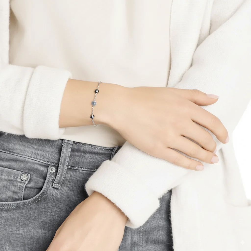 Bracelet Swarovski 5437865 Remix en métal gris avec perles - Pour femme vue 3