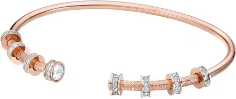Bracelet jonc Swarovski My Hero 5495500 en plaqué or rose pour femme avec cristaux