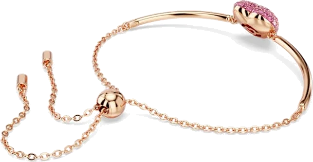 Bracelet jonc ajustable Swarovski Idyllia 5683581 coeur en plaqué or rose pour femme vue 4